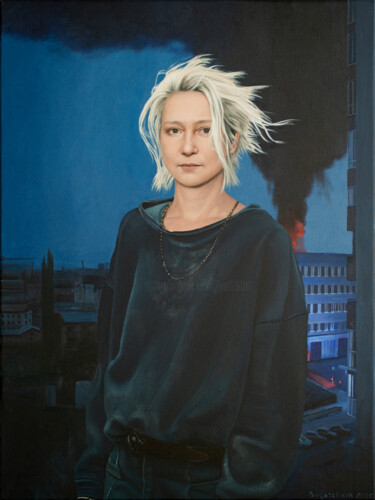 Schilderij getiteld "Adrenaline. Self-po…" door Nataliya Bagatskaya, Origineel Kunstwerk, Acryl