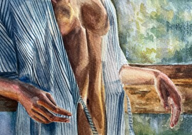 Pittura intitolato "Summer" da Dina Udaltsova, Opera d'arte originale, Acquarello