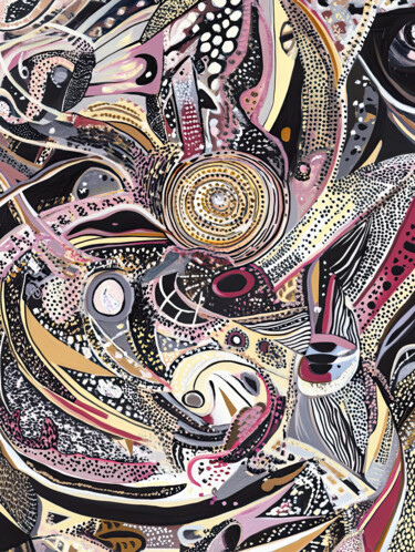 数字艺术 标题为“abstraction 1” 由Irina Shumskaya, 原创艺术品, AI生成的图像