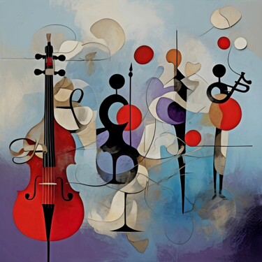 Digitale Kunst getiteld "" Composizione musi…" door Angelo Mazzoleni, Origineel Kunstwerk, 3D-modellering
