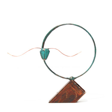 Taureau Moustache, sculpture tauroïde épurée Sculptuur getiteld "Taureau Moustache,…" door Vanessa Renoux, Origineel Kunstwerk, Metalen