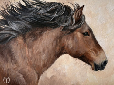 Pittura intitolato "Horse 30" da Olia Tomkova, Opera d'arte originale, Acrilico