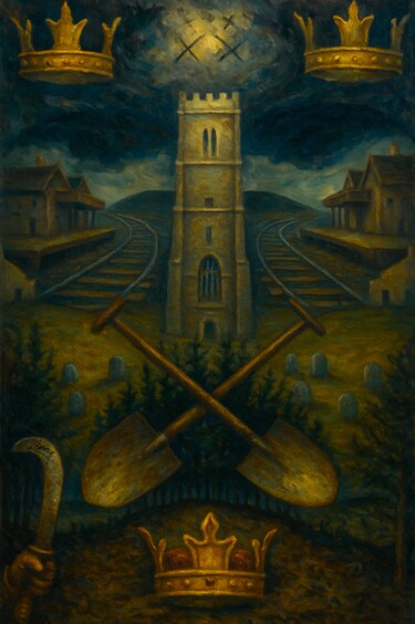 A Warning To The Curious Painting titled "A Warning To The Cu…" by Spencer Derry, Original Artwork, AI generated image