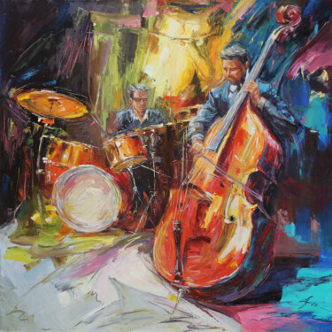 Painting titled "Duet" by Natalia Cherezova, Original Artwork, Oil