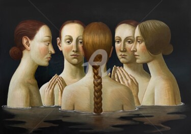 「Единение」というタイトルの絵画 Ксения Власоваによって, オリジナルのアートワーク, オイル