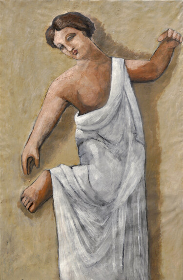 Schilderij getiteld "Tanagra" door Henri Fagerolles, Origineel Kunstwerk, pigmenten