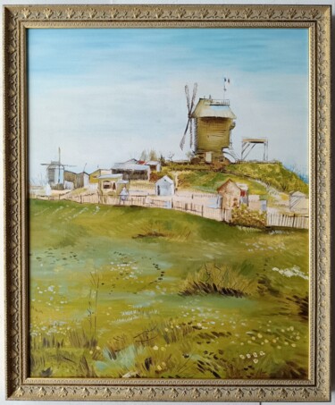 "Le Moulin de la Gal…" başlıklı Tablo Olesya Ermolaeva tarafından, Orijinal sanat, Petrol Ahşap Sedye çerçevesi üzerine mont…