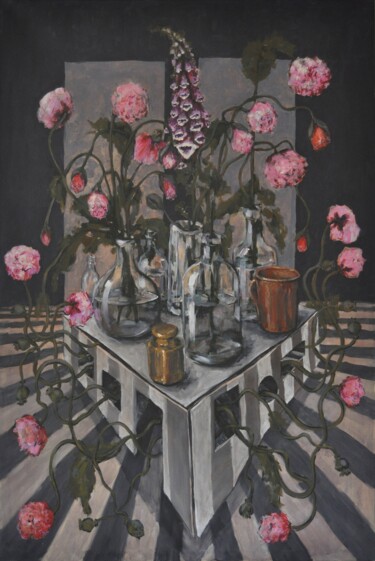 Schilderij getiteld "k2" door Artur Endler, Origineel Kunstwerk, Acryl Gemonteerd op Frame voor houten brancard