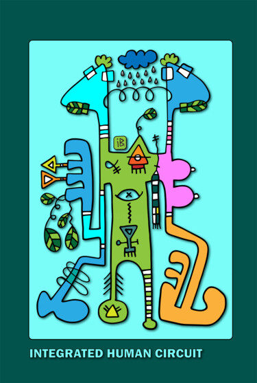 Integrated human circuit Arte digitale intitolato "Integrated human ci…" da Inke Bemelmans, Opera d'arte originale, Lavoro digitale 2D