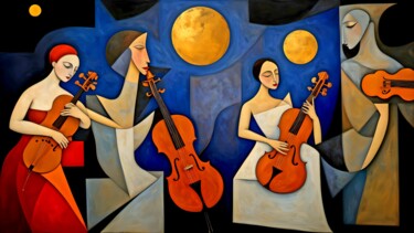 Digital Arts titled ""Concerto con chita…" by Angelo Mazzoleni, Original Artwork, AI generated image