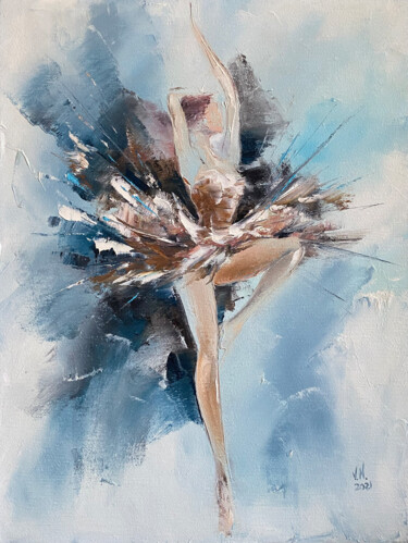 Malarstwo zatytułowany „Ballerina 9” autorstwa Volodymyr Nezdiimynoha, Oryginalna praca, Olej Zamontowany na Drewniana rama…