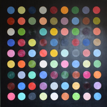 Painting titled "Les smartises" by Eloi Camus, Original Artwork, Oil Mounted on Wood Stretcher frame