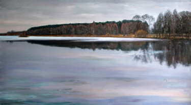 Pittura intitolato "Autumn Balance" da Leonid Pavlenko, Opera d'arte originale, Olio Montato su Telaio per barella in legno