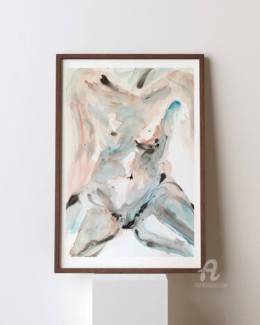 Tekening getiteld "Assise de femme (Tw…" door Sophie De La Vaissière, Origineel Kunstwerk, Aquarel