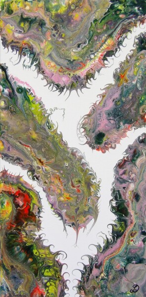 Pittura intitolato "Fragments" da Derollepot, Opera d'arte originale, Acrilico Montato su Telaio per barella in legno