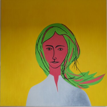 Le portrait de Lili Schilderij getiteld "Le portrait de Lili" door Eloi Camus, Origineel Kunstwerk, Olie Gemonteerd op Frame voor houten brancard