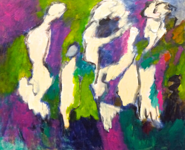 Composition 7291 Painting titled "Composition 7291" by Engelina Zandstra, Original Artwork, Acrylic Mounted on Wood Stretcher frame