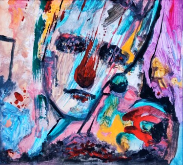Schilderij getiteld "Anonymous street ar…" door Milto Sideris, Origineel Kunstwerk, Acryl