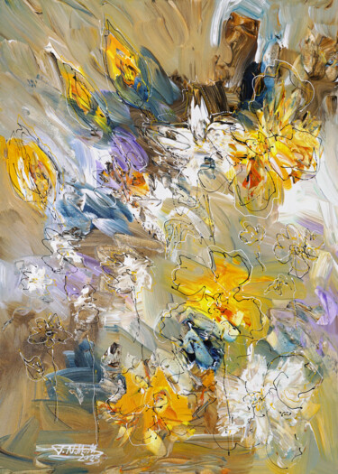 「Flowery Symphony XS…」というタイトルの絵画 Peter Nottrottによって, オリジナルのアートワーク, アクリル
