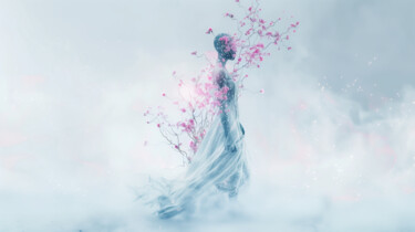 Floral Becoming #8 from the series “She Who Changes” Digitale Kunst getiteld "Floral Becoming #8…" door Olga Sukhikh (Lolly Shine), Origineel Kunstwerk, Digitale afdruk