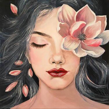 Lady spring Blume 绘画 标题为“Lady spring Blume” 由Tatjana Greb, 原创艺术品, 丙烯