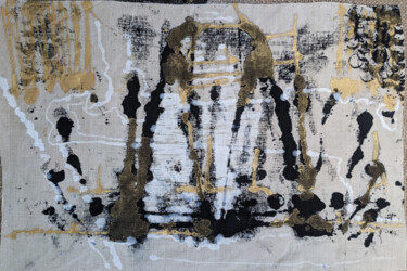 Schilderij getiteld "tissage aimé" door Christine Vannier, Origineel Kunstwerk, Inkt