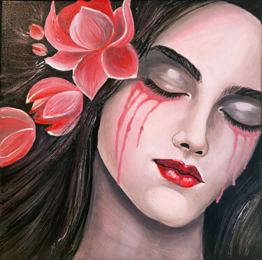 Lady spring weint 绘画 标题为“Lady spring weint” 由Tatjana Greb, 原创艺术品, 丙烯