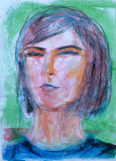 Tekening getiteld "Skepsis II." door Götz Wiedenroth, Origineel Kunstwerk, Was