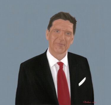 数字艺术 标题为“Craig Ferguson” 由Christian Envall, 原创艺术品, 数字油画