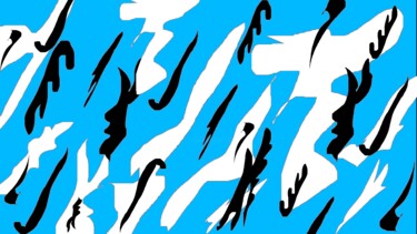 Dancing Shapes 1b2 Digitale Kunst getiteld "Dancing Shapes 1b2" door Ken Lerner, Origineel Kunstwerk, 2D Digital Work