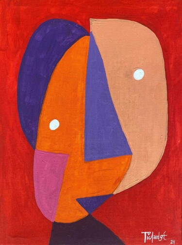 Retrato en rojo "Retrato en rojo" başlıklı Tablo Enrique Pichardo tarafından, Orijinal sanat, Akrilik
