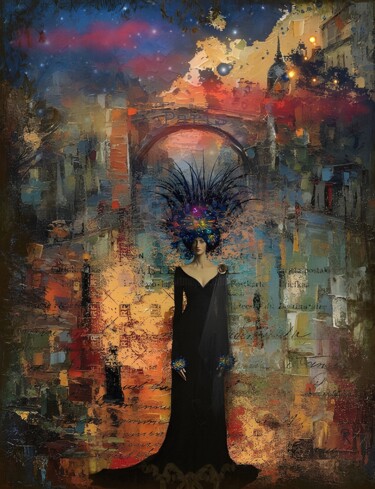 Madwoman Of Chaillot Arte digitale intitolato "Madwoman Of Chaillot" da Ashedinarockirart, Opera d'arte originale, Collage digitale