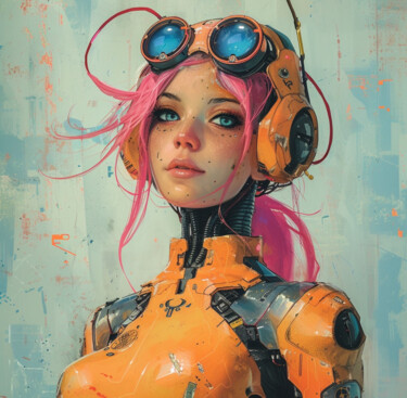 Pittura intitolato "Neon Dreams- modern…" da Yass Aliguliyeva, Opera d'arte originale, Olio