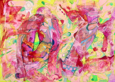 696. Love. Colorful abstract by Veera Zukova 绘画 标题为“696. Love. Colorful…” 由Veera Zukova, 原创艺术品, 丙烯