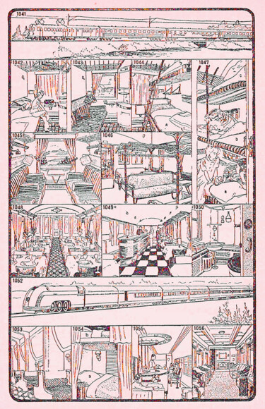 Arte digitale intitolato "Trains" da Christian Envall, Opera d'arte originale, Lavoro digitale 2D