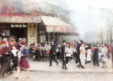 Digital Arts με τίτλο "Cafe Du Dome" από Russell Newell, Αυθεντικά έργα τέχνης, 2D ψηφιακή εργασία