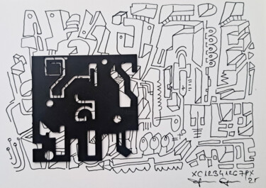 XC123412678X Desenho intitulada "XC123412678X" por Jurica Gotal, Obras de arte originais, Marcador