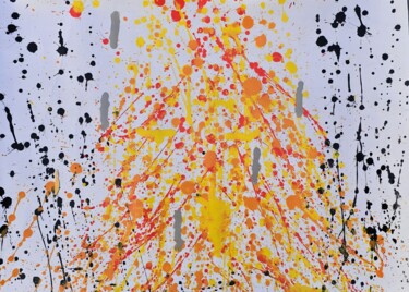 绘画 标题为“Hellfire and Brimst…” 由Rubin Kriel, 原创艺术品, 丙烯