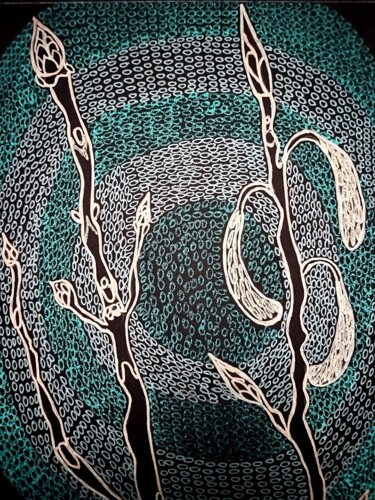 「Branchettes」というタイトルの描画 Sophie Ongによって, オリジナルのアートワーク, ボールペン