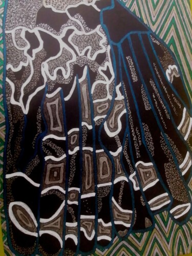 "Manteau" başlıklı Resim Sophie Ong tarafından, Orijinal sanat, Tükenmez kalem