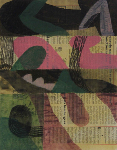 Schilderij getiteld "Caillou" door Martin Singer, Origineel Kunstwerk, Acryl