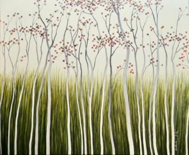 Pittura intitolato "La petite forêt" da Nathalie Si Pié, Opera d'arte originale, Acrilico Montato su Telaio per barella in l…