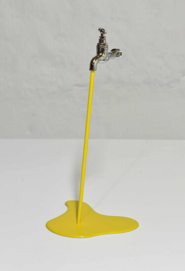 Escultura titulada "Liquide Jaune" por Yannick Bouillault, Obra de arte original, Resina