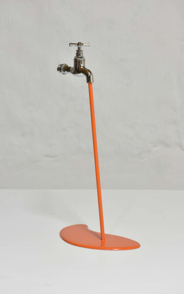 Sculpture titled "Fluide Orange" by Yannick Bouillault, Original Artwork, Resin