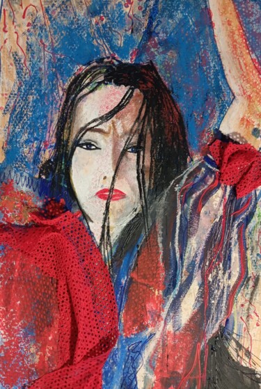 "Flamenco" başlıklı Tablo Kamourange tarafından, Orijinal sanat, Akrilik Ahşap Sedye çerçevesi üzerine monte edilmiş