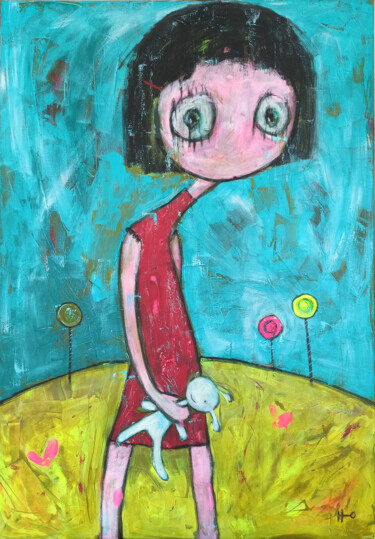 Pintura intitulada "KiddysLandia" por Eva Hidalgo, Obras de arte originais, Acrílico Montado em Armação em madeira