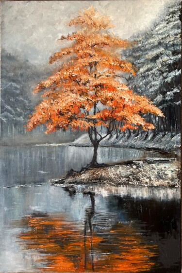 Schilderij getiteld "Autumn" door Marina Gavrilova, Origineel Kunstwerk, Olie