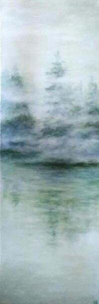 Картина под названием "Voile de brume" - Laetitia Piazzoli, Подлинное произведение искусства, Акрил Установлен на Деревянная…