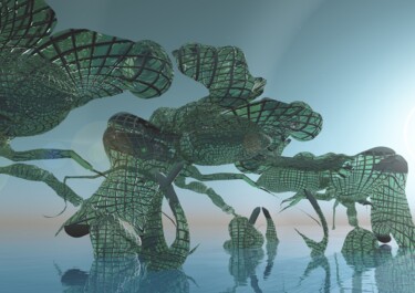「Cicarda Dawn」というタイトルのデジタルアーツ Russell Newellによって, オリジナルのアートワーク, 3Dスカルプティング