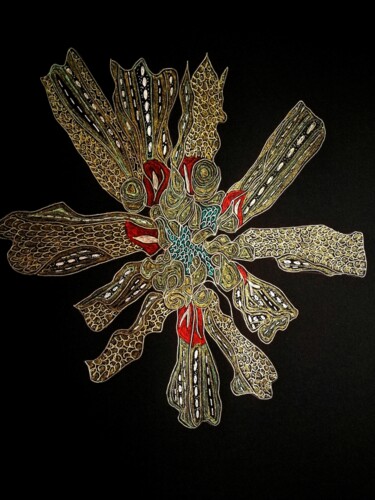 "Fleur de Souci" başlıklı Resim Sophie Ong tarafından, Orijinal sanat, Tükenmez kalem